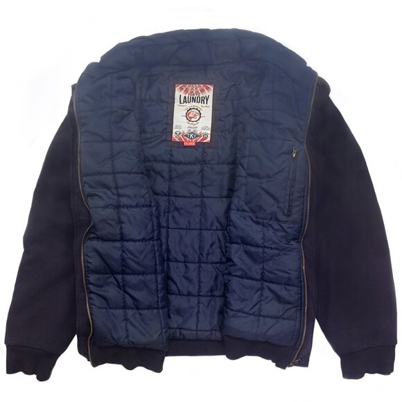 Tokyo Laundry “Willow Spring” Men’s Lined Bomber Jacket in Navy Blue Size XXL - Picture 5 of 9